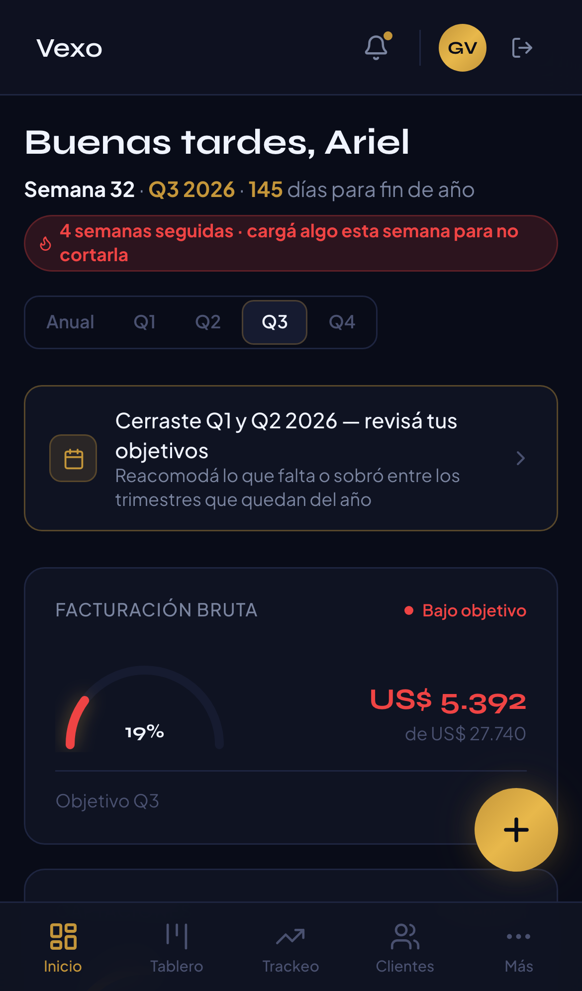Vexo funcionando desde el celular